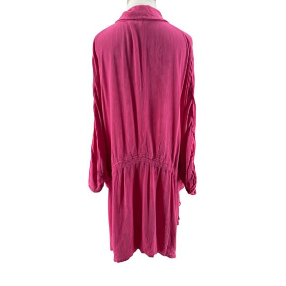 Elan Women's Pink Oversized Shirt Swimsuit Cover-Up Size Small - Picture 3 of 5